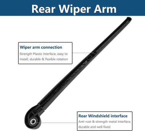 Rear Windshield Wipers Blade Arm Set for AUDI A3 2003-2013 / Audi A3 QUATTRO 2006-2013 / Audi A4 2001-2009 / Audi A4 QUATTRO 2002-2008 / Audi S4 2...