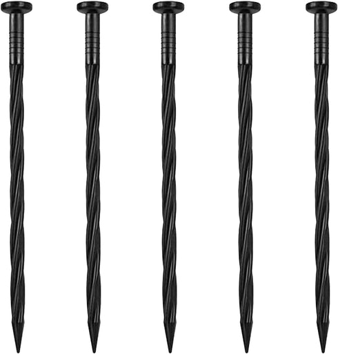 Landscape Spikes 50 Pack,8 Inch Spiral Plastic Garden Landscape Anchoring Spikes for Paver Edging, Weed Barrier, Artificial Turf...