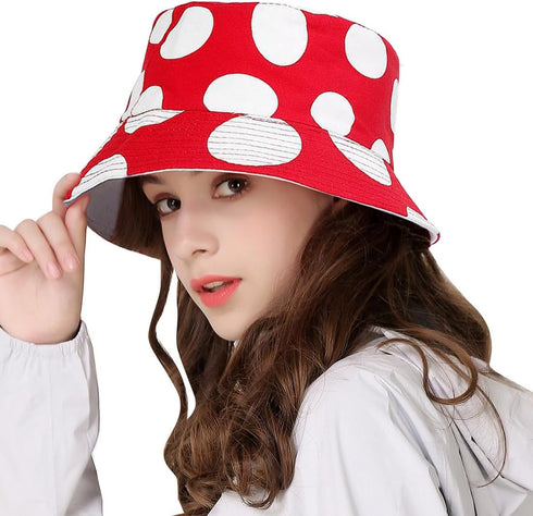 XYIYI Mushrooms Bucket Hats for Women Men Travel Beach Sun Hat Outdoor Fisherman Cap...