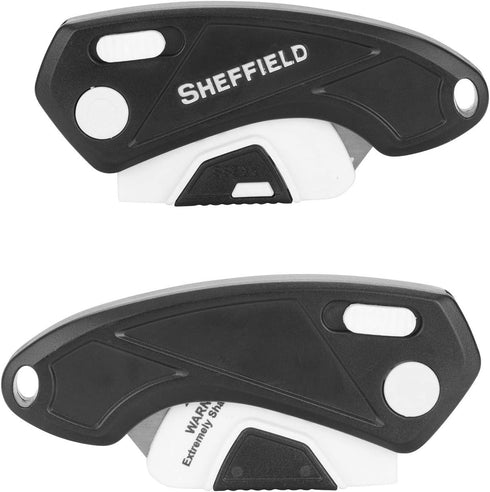 Sheffield 1282 Gadget Folding Lock Back Utility Knife, Compact Box Cutter with Lock Back Release and Quick-Change Mechanism, Heavy Duty Cardboard ...