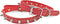Enjoying Spiked Dog Collar Spiky Cat Collar Leather Adjustable Pet Collar Kitten Puppy Spike Collar, Red Small...