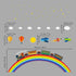 Rainbow Train Wall Stickers DIY Rocket Airplane Wall Decals Art Decor for Kids Nursery Bedroom Living Room...