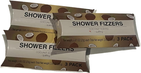 Relaxing Body Shower Tablets 9 Large Variety Shower Fizzers (3 in Each Pack) Great Gift for Relaxation Made with Pure Essential Oils. Shower Bomb ...