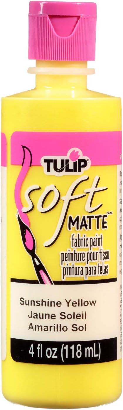 Tulip 20406 Soft Fabric Paint 4oz Matte Sunshine Yellow...