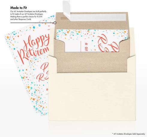 LUXPaper 4Bar A1 Invitation Envelopes | Peel & Press | 3 5/8" x 5 1/8" | Taupe Metallic | 80lb. Text | 50 Qty...
