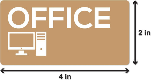 Office Moving Stickers - 4" x 2" Light Brown Color Coded Home Moving Labels Stickers for Packing Organizing & Easy Moving Supply Kit Moving Labels...