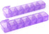 2 Packs Small Weekly Pill Organizer,Pocket Daily Pill Case Pill Box for Pills/Vitamin/Fish Oil/Supplements (Purple)...