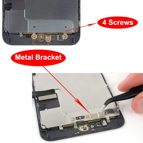 Home Button Key Fingerprint Repair Return Fixed Kits Set Replacement for iPhone 7/7 Plus and iPhone 8/8 Plus (Silver)...