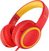 A10 Kids Headphones with Microphone, Lightweight Folding Stereo Bass Headphones with 1.5M No-Tangle Cord, Portable Wired Headphones for Smartphone...