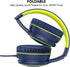 RORSOU R10 On-Ear Headphones with Microphone, Lightweight Folding Stereo Bass Headphones with 1.5M No-Tangle Cord, Portable Wired Headphones for S...