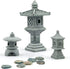 Miniature Fairy Garden Decoration Set,3 Japanese Lantern,10 Stepping Stone Mini Fairy Decor for Garden & Patio Micro Landscape Yard Bonsai Decorat...