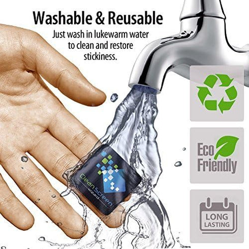 Microfiber Screen Cleaner Sticker, Handy Screen Cleaning for Cell Phone, iPhone, Samsung, Small Electronic Devices, Touch, Tech Gadgets, Stocking ...