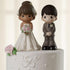 Precious Moments Perfect Couple Bride, Brunette Hair With Medium Skin Tone Bisque Porcelain Wedding Figurine & Cake Topper, 172065...
