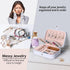 Travel Jewelry Box, PU Leather Small Jewelry Organizer for Women Girls,Portable Mini Travel Case Display Storage Holder Boxes for Stud Earrings, R...