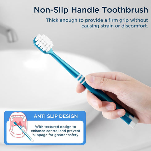 Extra Soft Toothbrush for Sensitive Gums, Wide Head Soft Bristle Toothbrush with 10000 Soft Flossing Micro Nano Bristles for Adults, Pregnant Wome...