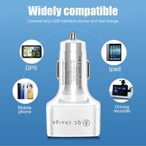 Car Charger Adapter, 6 Ports USB QC3.0 Fast Phone Charger, 32V Upgraded Quick Charging Adapter Compatible with iPhone 13/13 Pro Max/12/XS/XR, Sams...