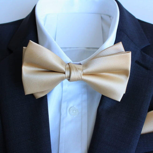 Bow Ties for Men, Men’s Pre-Tie Bow Tie Satin Silk Adjustable Bow Tie Cufflinks Handkerchief Sets With Gift Box...