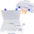 Qualsen Plastic Compartment Box with Adjustable Dividers Craft Tackle Organizer Storage Containers Box 34Grid 1PC (Clear)...