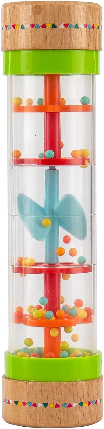 Musfunny Rainmaker Baby Rain Stick Toys for Kids: 8 inch Rainstick Sensory Rattle Toys for Babies,Shaker Rainfall Tubes Musical Instrument -Colorf...
