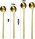 4PCS 2-6.7 ""coffee spoons and 2-6"" coffee spoons, mixing spoon, tea spoon long handle?gold spoon, iced tea spoon, mixing spoon, gold espresso sp...