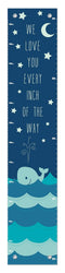 Nautical Chart for Kids Love You Every Inch of The Way Aquatic Room Decor Whale Height Growth Chart...