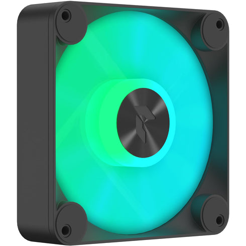 FP1-120 Black Performance ARGB Fan, 120mm, 30mm Frame Width, PWM 500-1600 RPM, High Air Flow, Hydraulic Bearing, Thick Shock-Absorbing Pad, for PC...