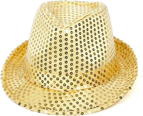 Sequin Hat for Man and Women,Western Sequin Fedora Hat Bling Dance Hats...