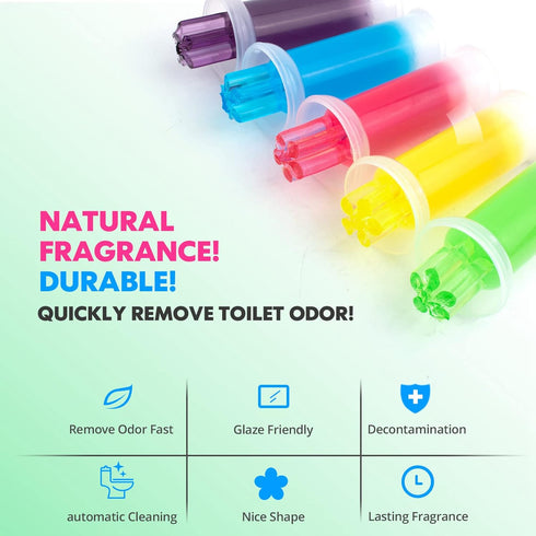 Toilet Gel, 60 Count 5 Kinds Of Scent Toilet Cleaner Bowl Gel Stamp Kit Air Freshener...