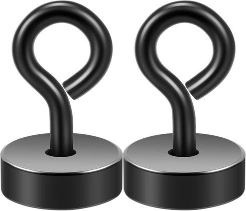 Neosmuk Magnetic Hooks,30lb Heavy Duty Earth Magnets with Hook for Refrigerator, Extra Strong Cruise Hook for Hanging, Magnetic Hanger for Cabins,...