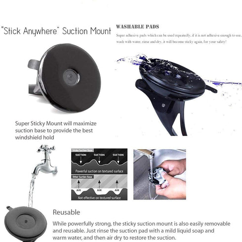Dash Cam Suction Cup Mount, for Garmin Dash cam 45 55 65W 46 56 66W and Speak, Plus 010-12530-00, 010-12530-05...