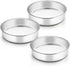TeamFar 8 Inch Cake Pan, 3 Pcs Round Cake Pan Tier Cake Pan Set Stainless Steel, Healthy & Heavy Duty, Mirror Finish & Easy Clean, Dishwasher Safe...