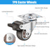 Nefish 1.5 Inch Caster Wheels Rubber Castor with Brake 360 Degree Rotation Top Plate Swivel Casters for Furniture, Table and Toolbox, 300 Pounds C...