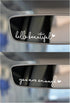 White Rearview Mirror Vinyl Decal Sticker, Hello beautiful You're enough Decal, Water Bottle Sticker, Car Windshield, Rear View Mirror, Mirror, La...