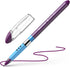 Schneider Slider Basic XB (Extra Broad) Ballpoint Pen, 1.4 mm, Transparent Barrel, Violet Ink, Box of 10 Pens (151208)...