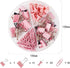 Pink Paper Clips and Binder Clips Set, 3 Pack, 216 pcs, Metal Assorted Sized Binders with Push Pins, Cute Office Supplies for Desk, Desk Accessori...