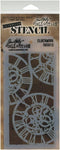 Stampers Anonymous Tim Holtz Layered Stencil, 4.125 by 8.5-Inch, Clockwork...