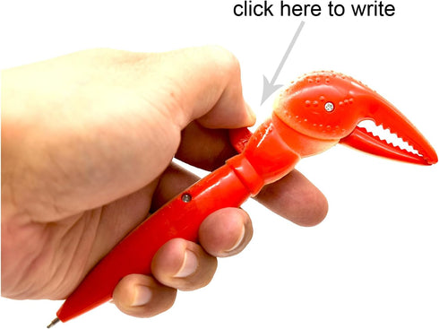 12PCS Novelty Crab Claw Pens Retractable Lobster Pens Fun Ballpoint Pens Crab Leg Pens Unique Pens With Black Ink Pen For School Supplies Birthday...
