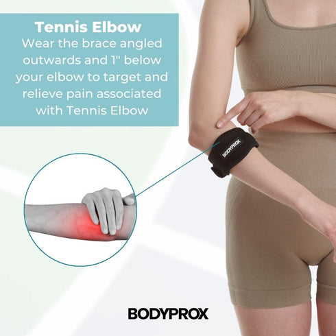 Bodyprox Elbow Brace 2 Pack for Tennis & Golfer's Elbow Pain Relief...