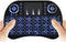 Mini Wireless Keyboard with Touchpad Mouse 2.4GHz Multi-Media Keyboard RGB LED Backlit Handheld Keyboard Handheld Remote Control for Pc, Pad, Goog...
