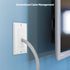 Cable Matters 2-Pack 1-Gang Wall Cable Pass Through Wall Plates with Flexible Rubber Grommet, Cable Wall Plate, In Wall Cable Management Solution ...