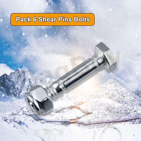 1/4" Shear Bolt and Nut 53200500 6 Pack Compatible with Ariens ST520 ST524 ST624 ST724, 53200500 Shear Bolt and Nut Kit Fits 532005 05907100 AM123...