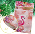 Elwish 24pcs Flamingo Treat Bags - Plastic Drawstring Candy Goodies Gift Wrapping for Birthday Party, Wedding, Baby & Bridal Showers...