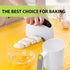 Battery Operated Flour Sifter Electric Hand-held Flour Sieve with Dough Scraper Kitchen Baking Tool Powder Filter Food-grade Plastic Body and SS43...