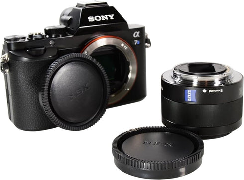 Body Cap & Camera Rear Len Cover Set Compatible with Sony E-Mount NEX Cameras A7II,III A7R III A9 A7 A7R A7S A6500 A6300 A6000 A55 A65 A77 A99 A90...