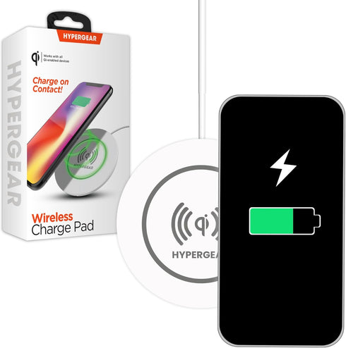 HyperGear ChargePad - 5W Universal Wireless Charging Pad & Fast Wireless Charger w/LED Power Indicator, Compatible with iPhone, Android, AirPods, ...