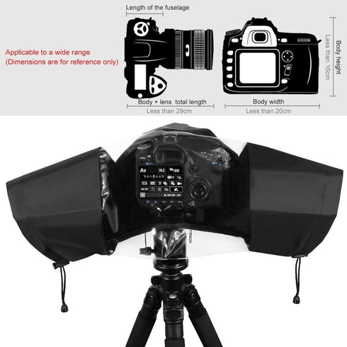 Camera Rain Cover Raincoat, Outdoor Professional Waterproof Photography Rain Gear Camera Accessories, for Canon/Nikon/Sony/Fujifilm DSLR Mirrorles...