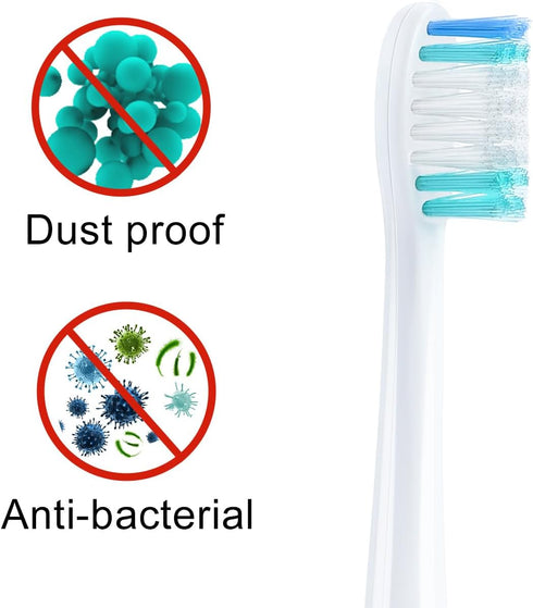 Replacement Brush Heads Compatible with AquaSonic Black Series and Vibe Series, for Black Series Pro and Duo Series Pro, White 10 Pcs...