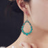Turquoise Bohemian Dangle Earrings for Women, Turquoise Dainty Teardrop Drop Earrings Boho Hoop Healing Stone Earrings Jewelry Gifts...