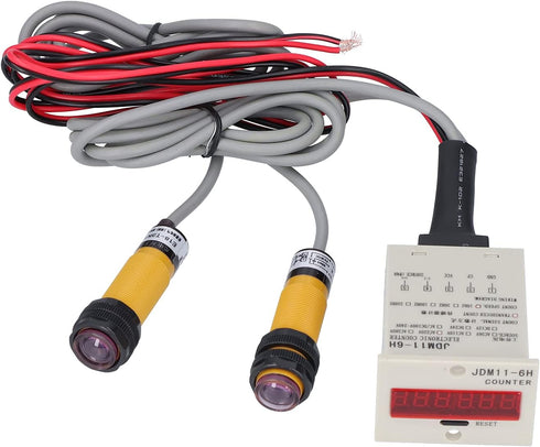 LED Electronic Counter Inductive Digital Display Panel Install Counting Tool JDM11?6H with Cable(DC12-24V)...