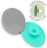 S&T INC. Exfoliating and Massaging Cradle Cap Bath Brushes for Baby, Silicone - 2 Inch x 2.5 Inch, Grey and Teal, 2 Pack...